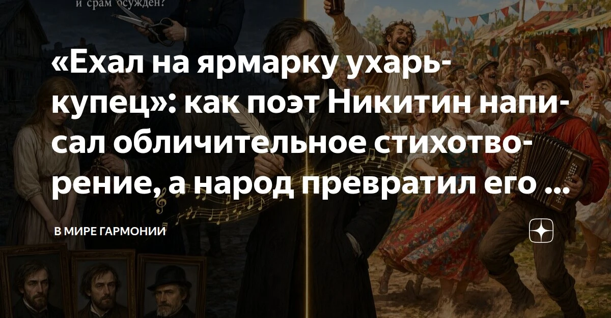 Читать статью: «Ехал на ярмарку ухарь-купец»: как поэт Никитин написал обличительное ст...