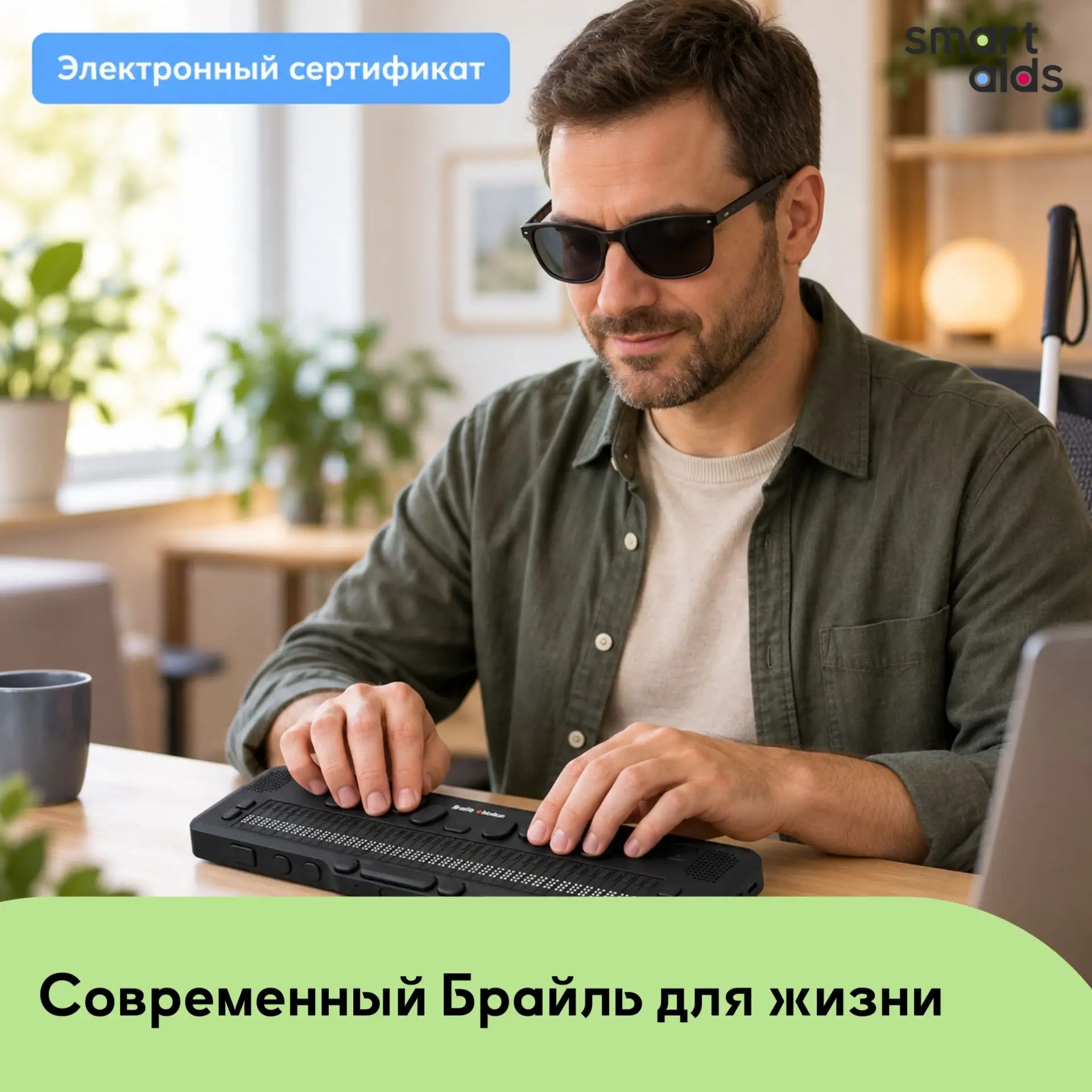 Портативный тактильный дисплей Брайля Braille eMotion 🚀