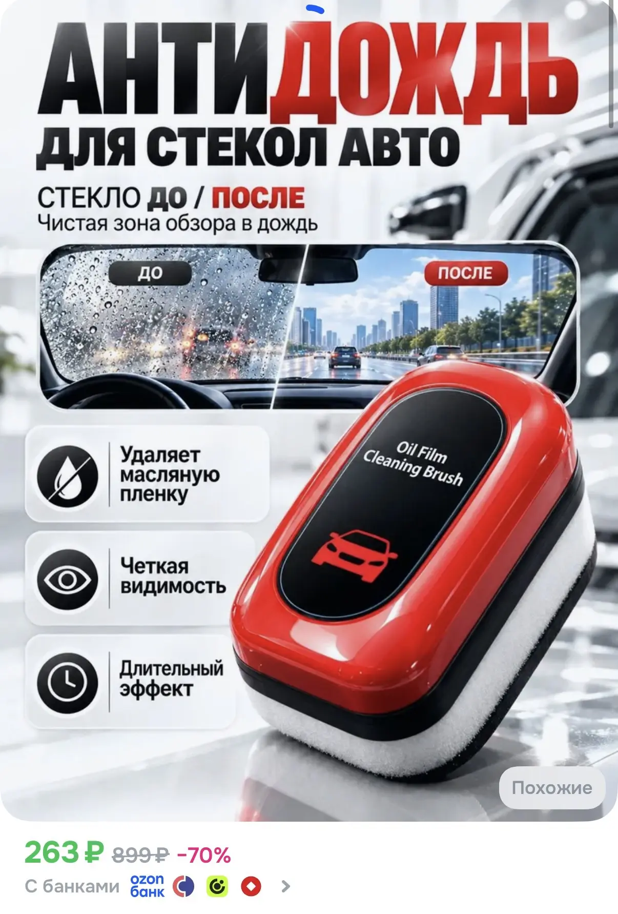 Антидождь для стекол