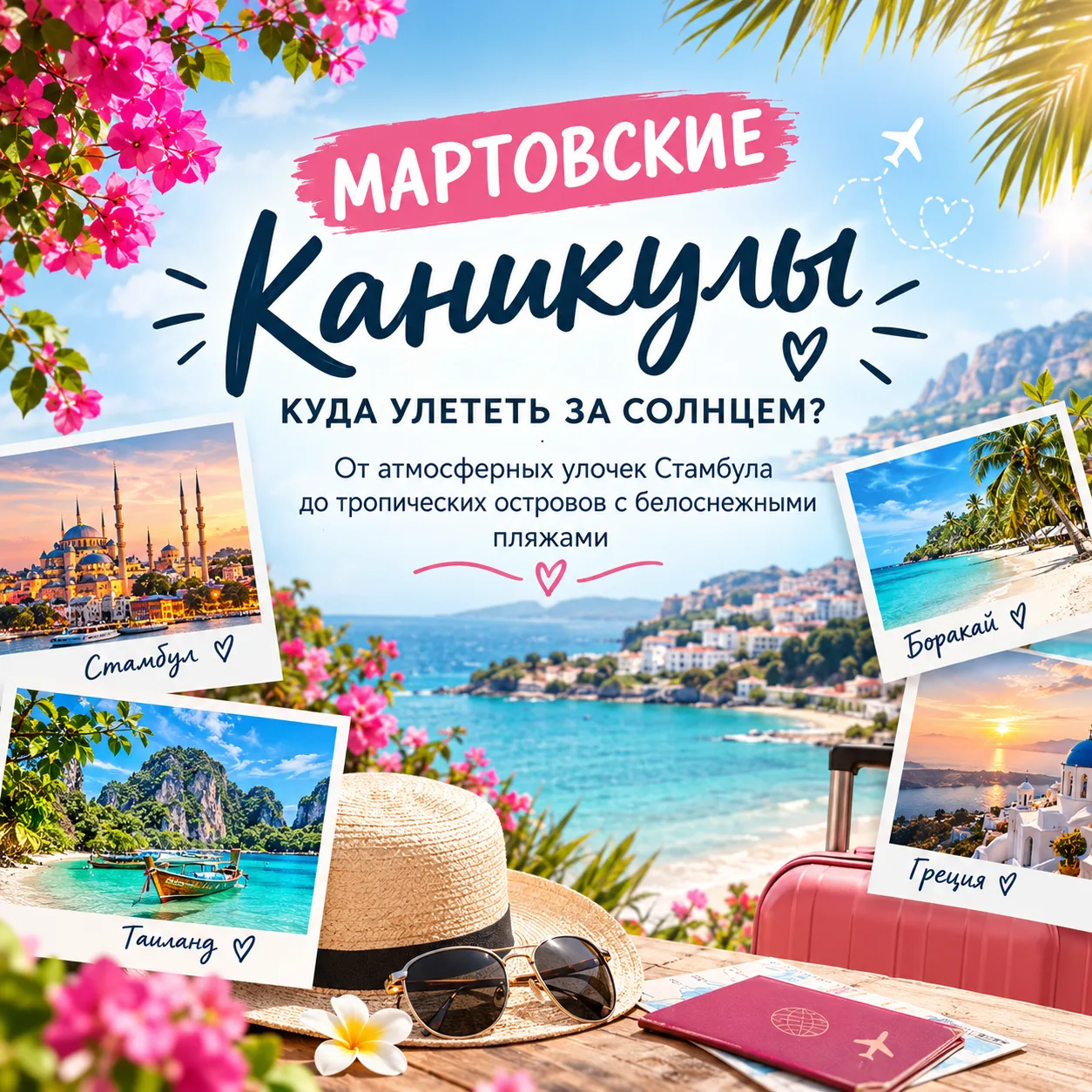 🌸 МАРТОВСКИЕ КАНИКУЛЫ — РАННЕЕ БРОНИРОВАНИЕ ✈️