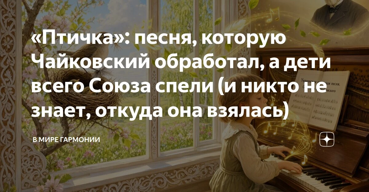 Читать статью: «Птичка»: песня, которую Чайковский обработал, а дети всего Союза спели ...