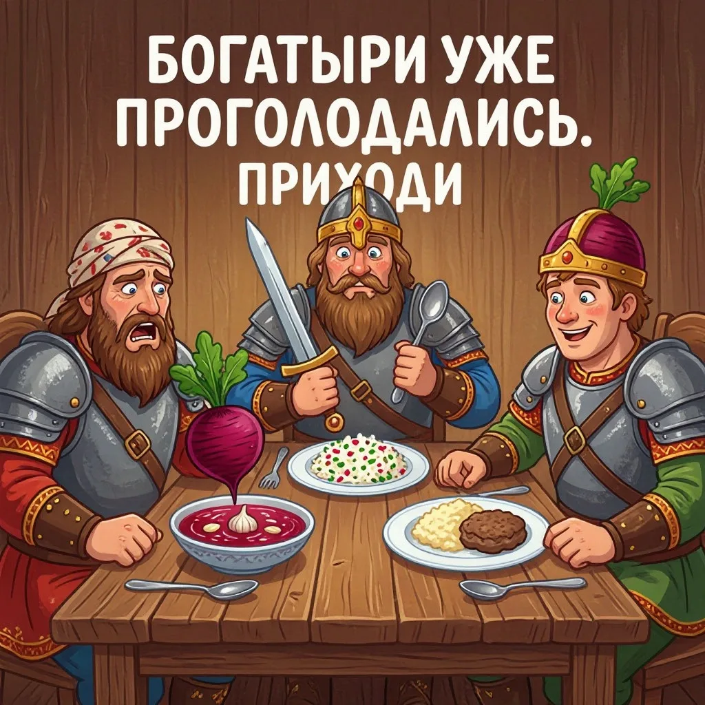 Пришли как-то три богатыря в «Гнёздышко»... 🛡️
