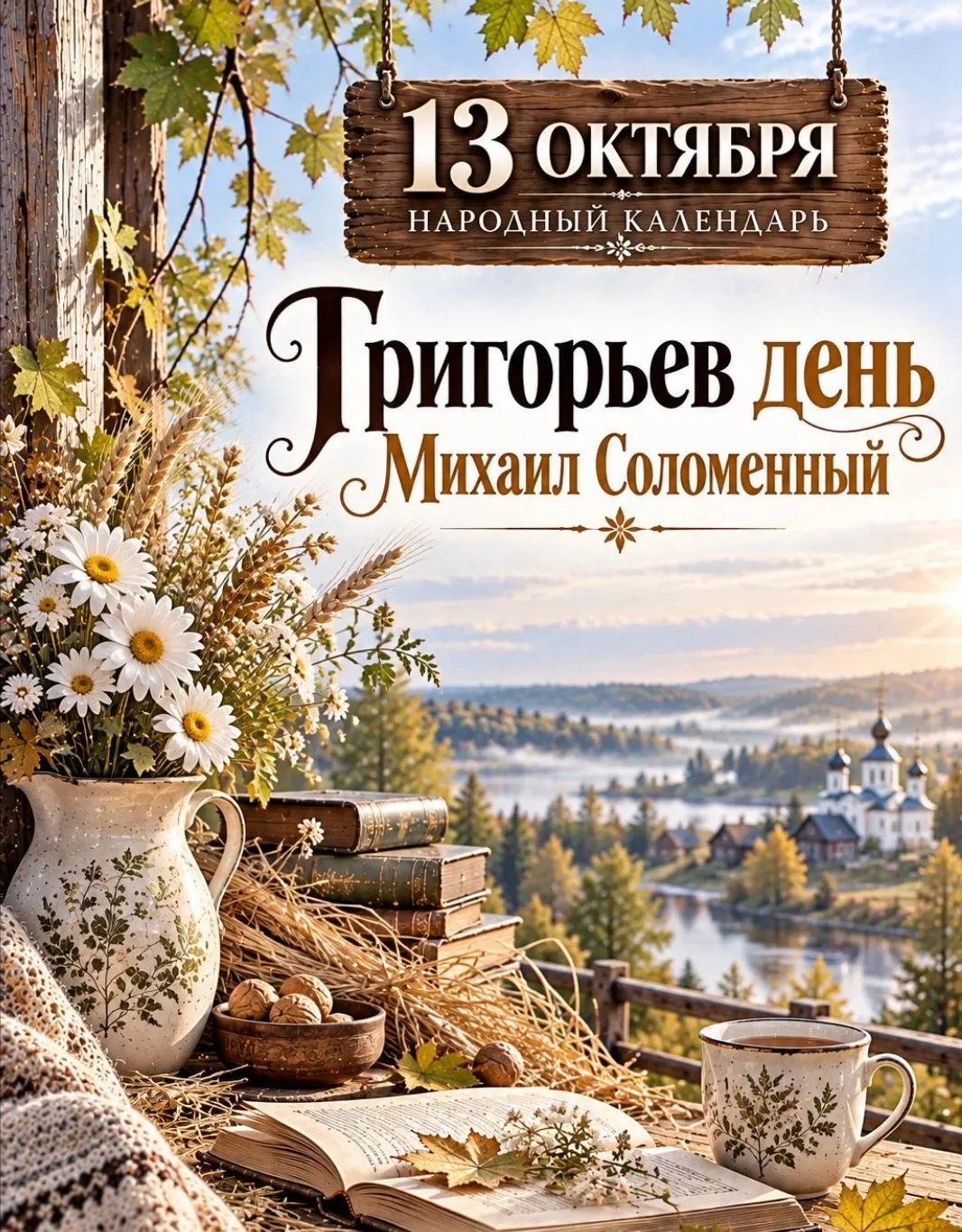 🍂 13 ОКТЯБРЯ — ГРИГОРЬЕВ ДЕНЬ, МИХАИЛ СОЛОМЕННЫЙ