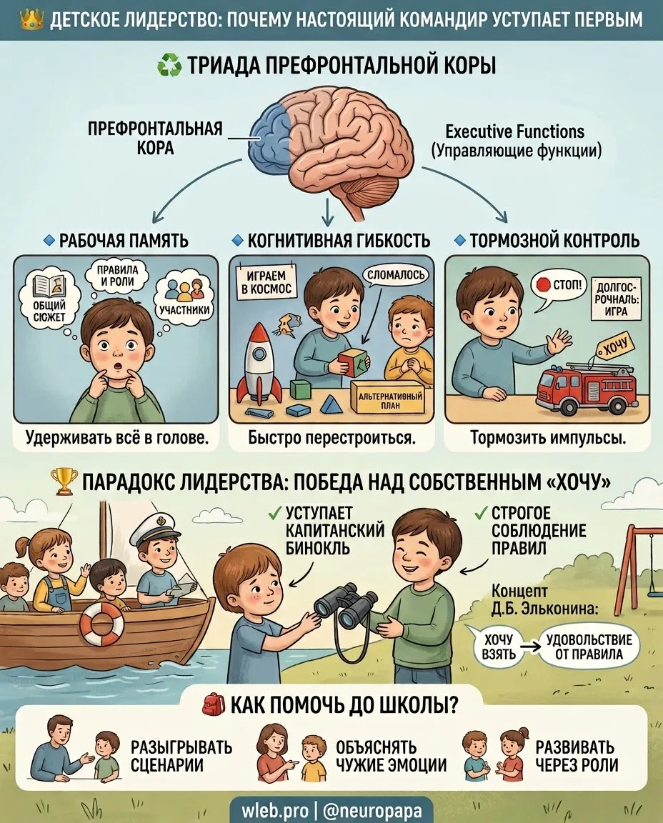 👑 Детское лидерство: почему настоящий командир уступает первым