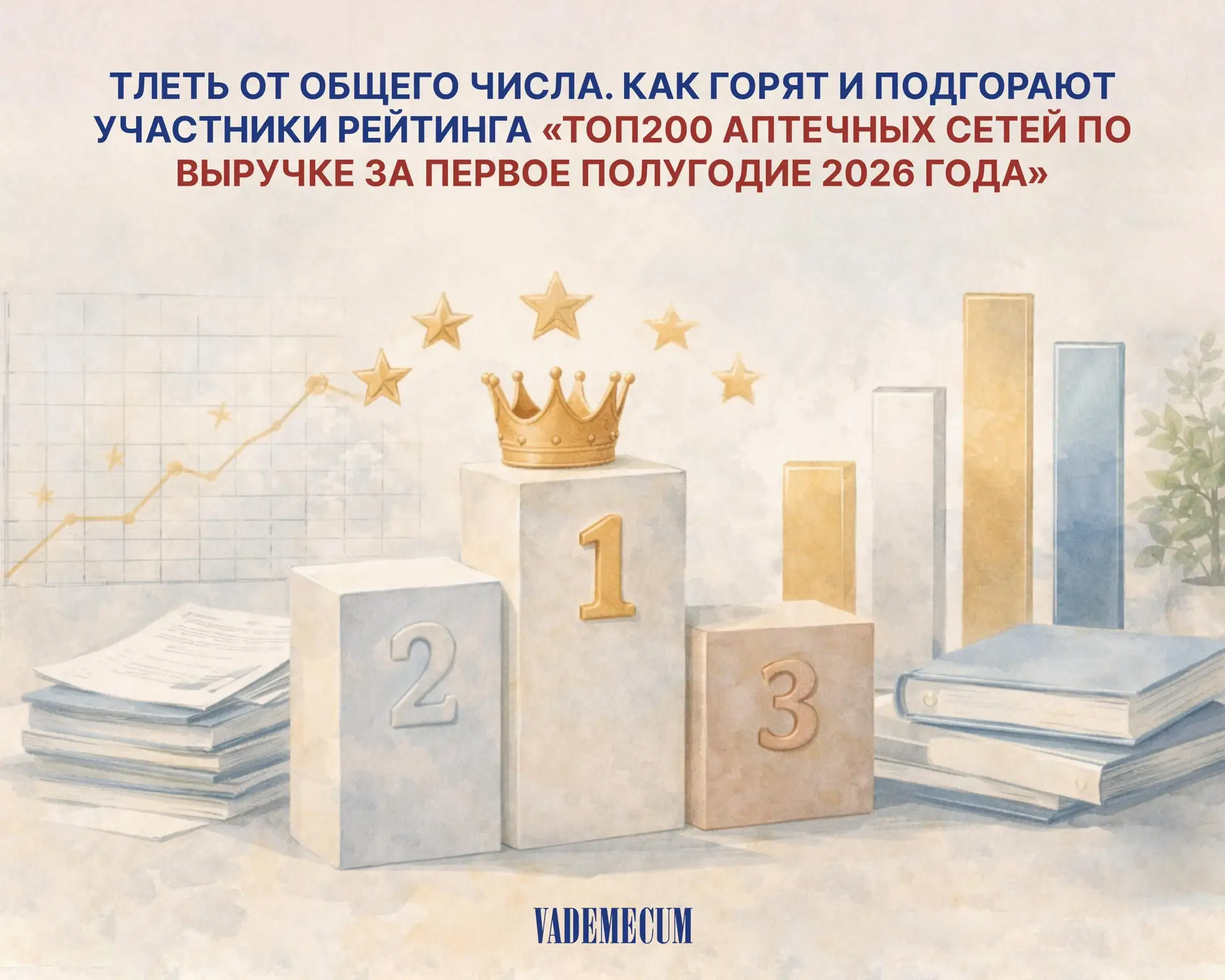 Общая выручка участников традиционного рейтинга Vademecum «ТОП200 аптечных сетей России...