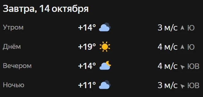 Прогноз погоды☀️
