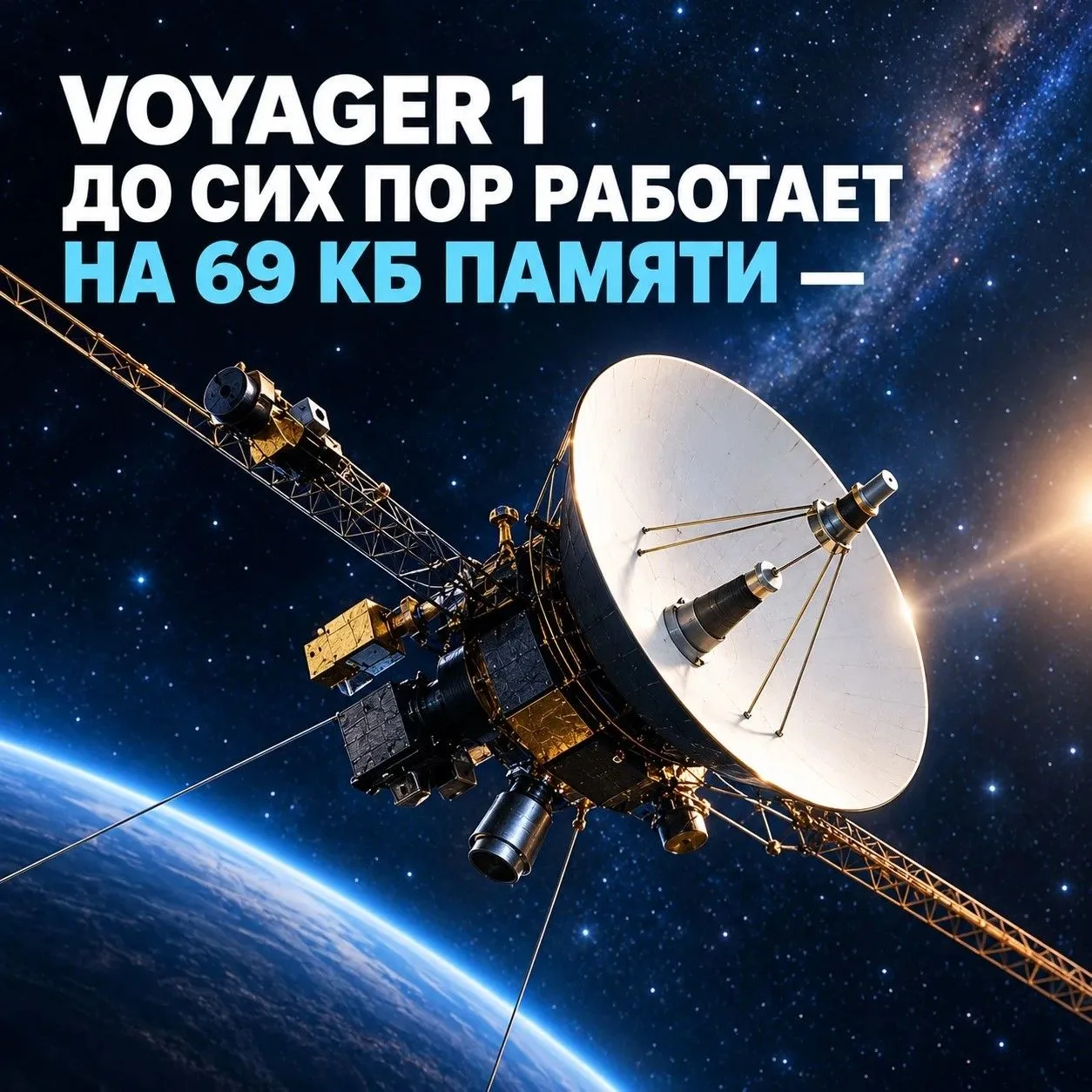 Voyager 1 до сих пор работает на 69 КБ памяти — и вот почему она не заканчивается