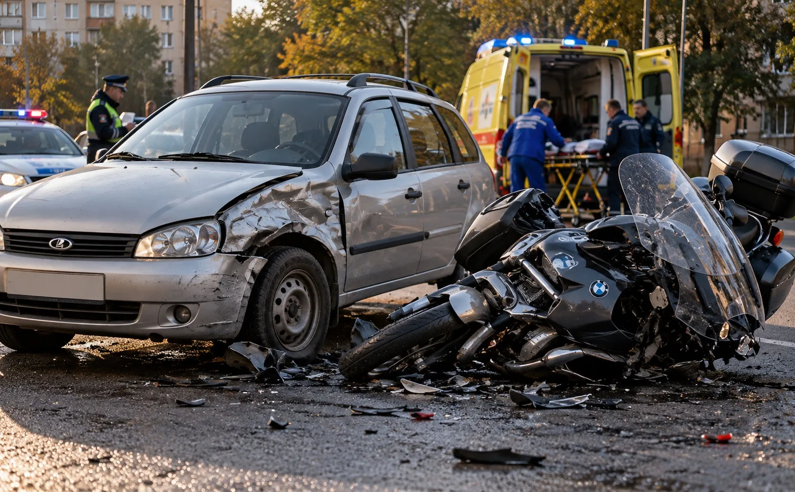 🏍 Повернул налево — отправил пассажира мотоцикла в больницу: 21-летний череповчанин бе...
