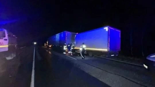 Грузовик врезался в стоящую фуру на трассе в Барабинском районе