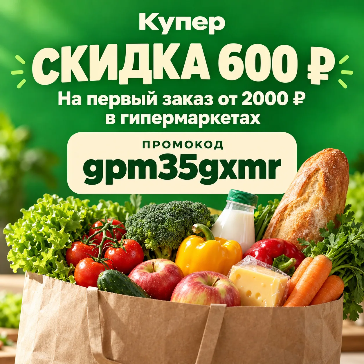 🛒 Покупки на неделю? Сохраните 600 ₽!
