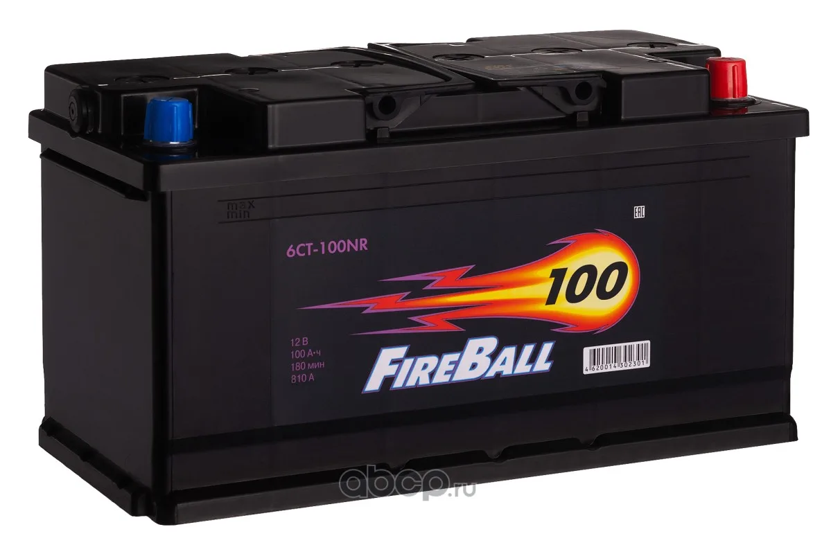 🔥 Аккумулятор FireBall 100 А·ч / 810 А — уверенный старт в любую погоду!