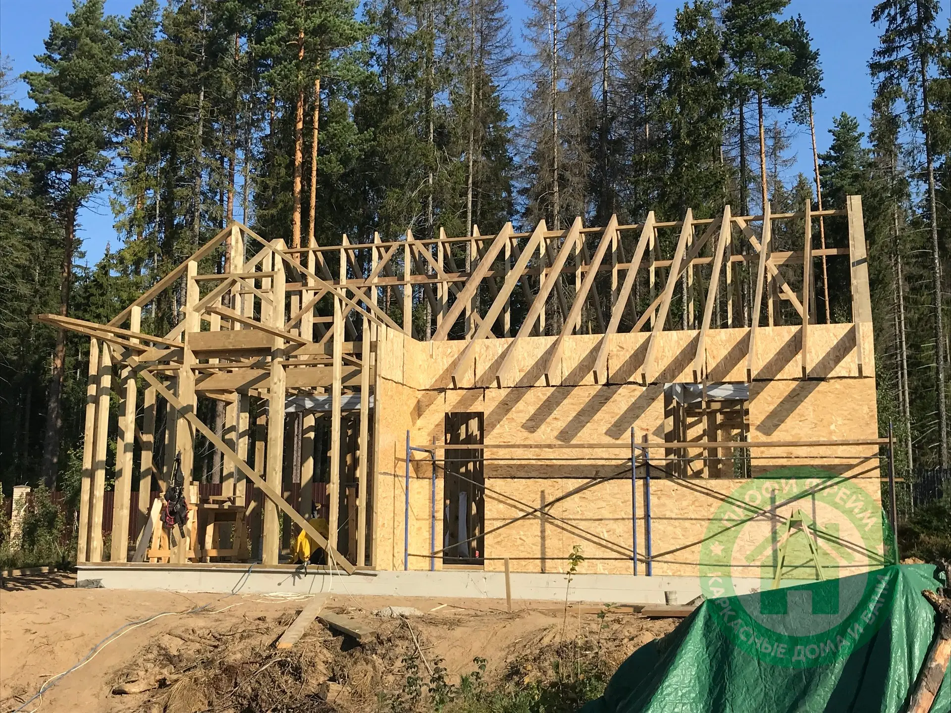 🏠 Строительство каркасного дома 10,6×8,5 м в Сертолово.