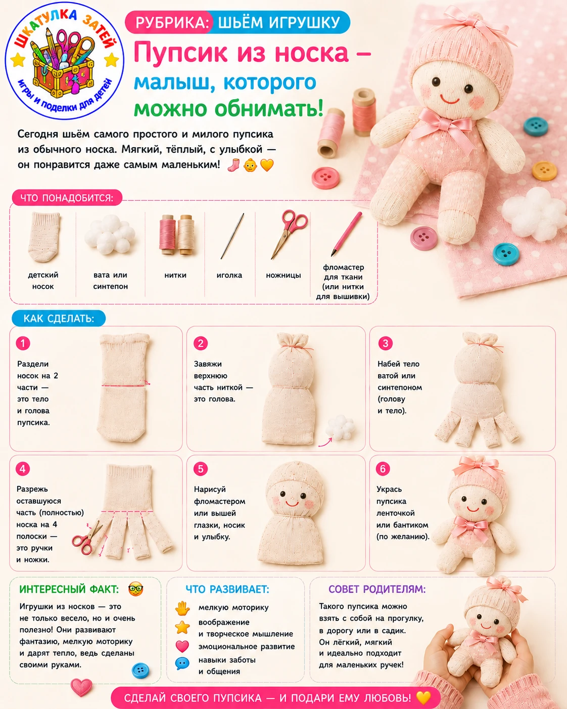 🧦📦 РУБРИКА: ШЬЁМ ИГРУШКУ
