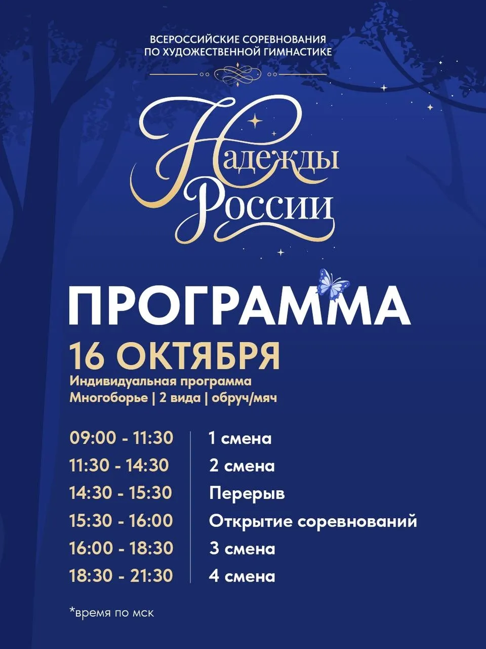Программа соревнований «Надежды России» от ФГР