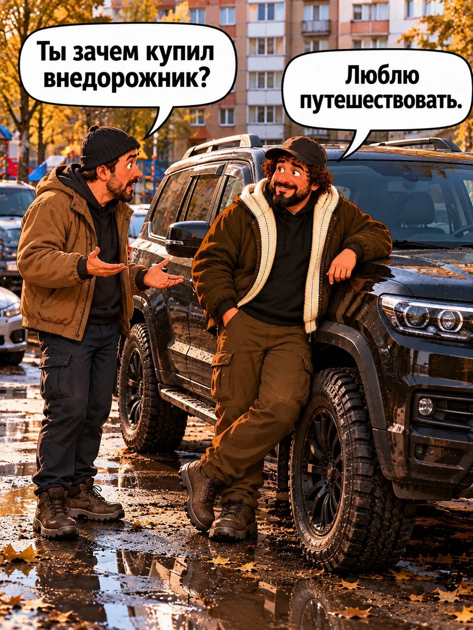 Взял внедорожник для покорения бездорожья, а испытательный полигон нашёлся прямо у дома...