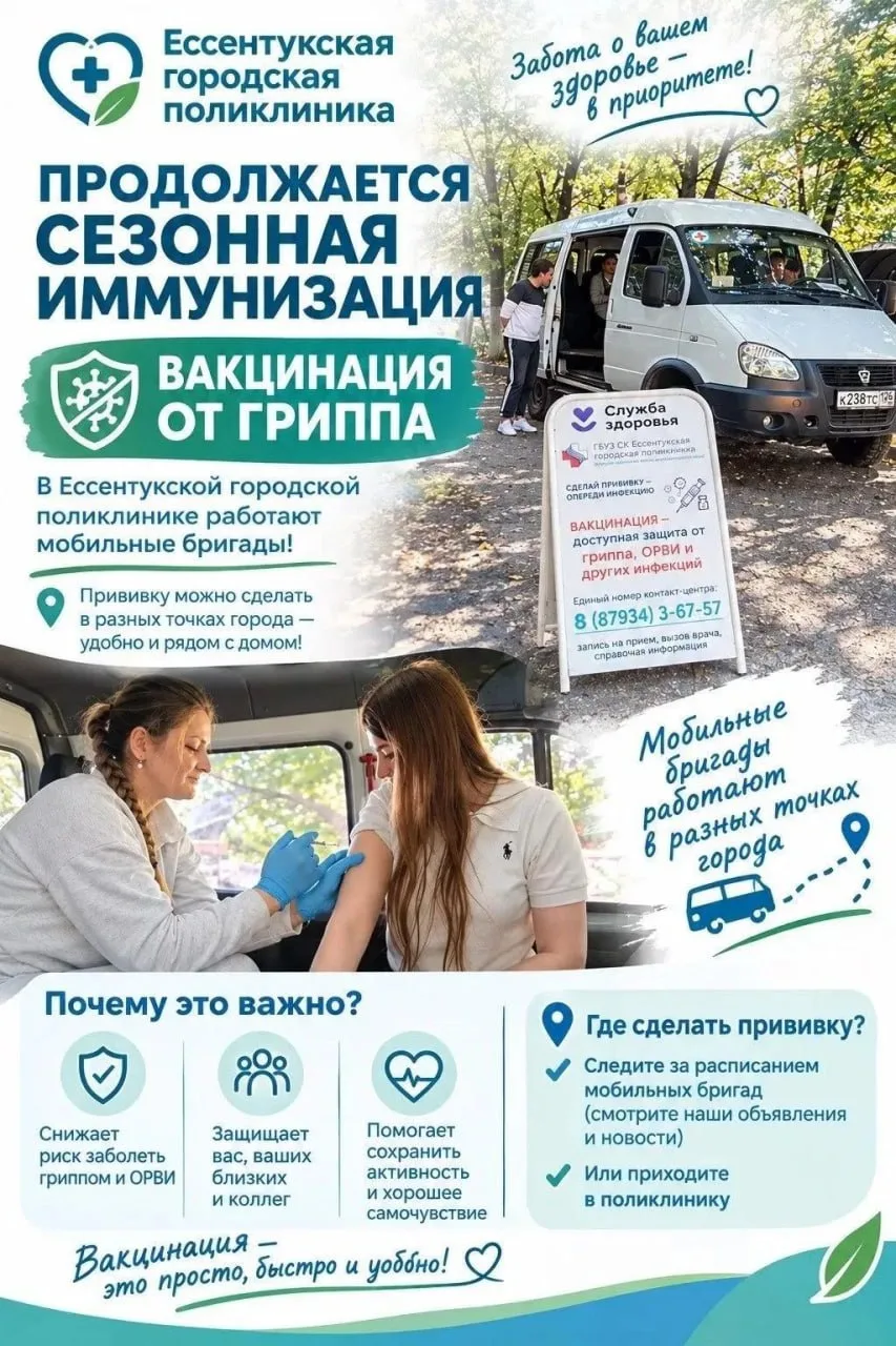 💉 Прививку от гриппа можно сделать рядом с домом: график выездных пунктов на вторую по...