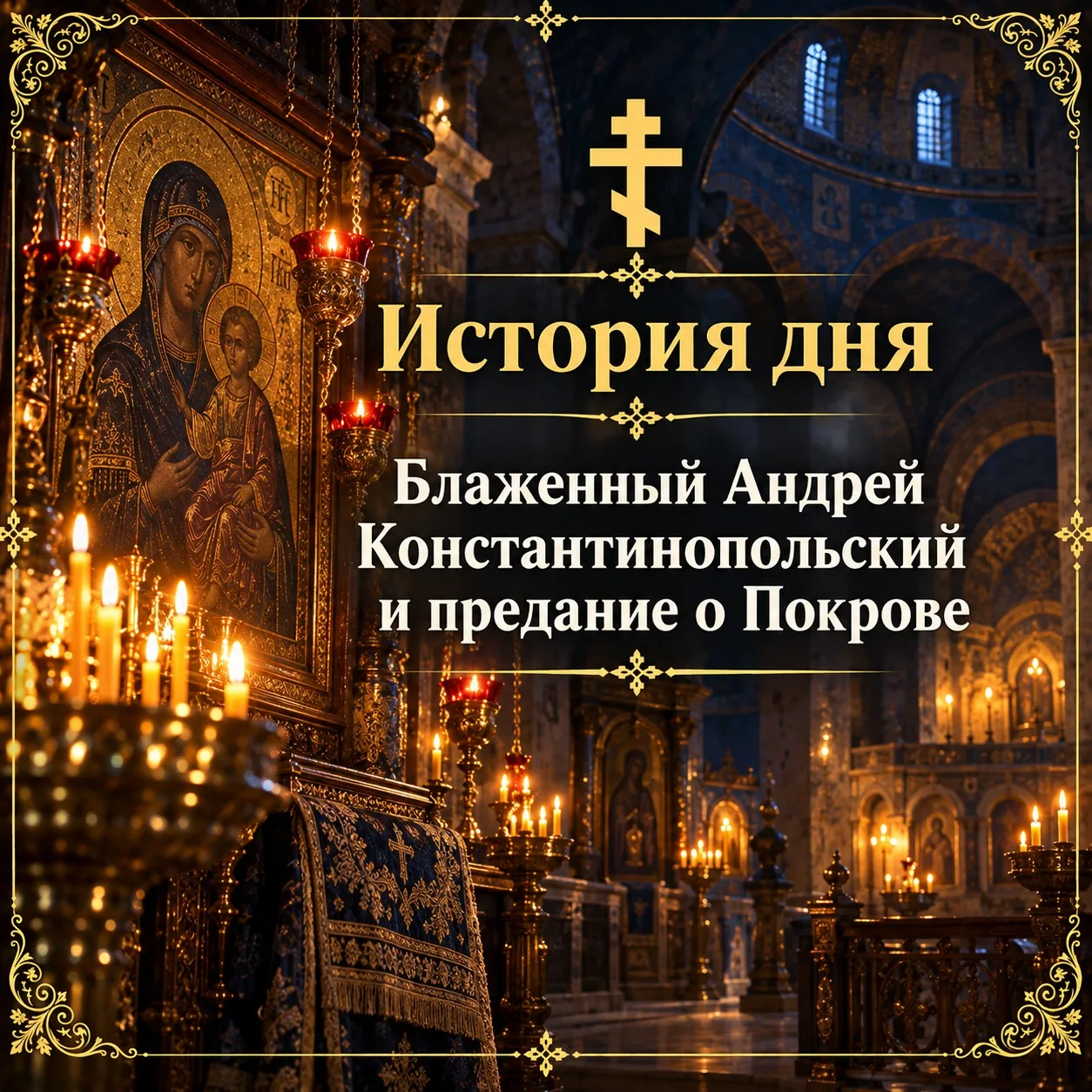 Блаженный Андрей Константинопольский и предание о Покрове
