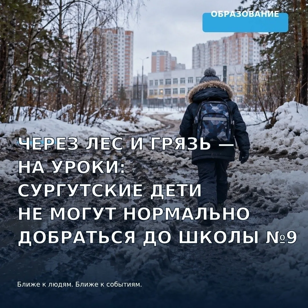 «Ходим через лес»: в Сургуте родители бьют тревогу из-за дороги к школе №9