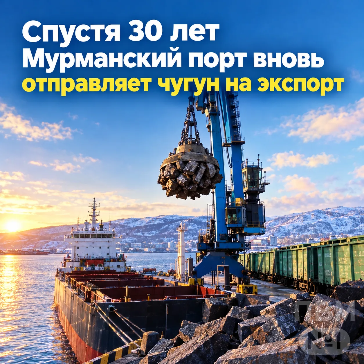 🚢 Спустя 30 лет Мурманский порт вновь отправляет чугун на экспорт