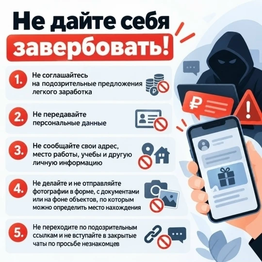 Вербовка может начаться с невинного сообщения.