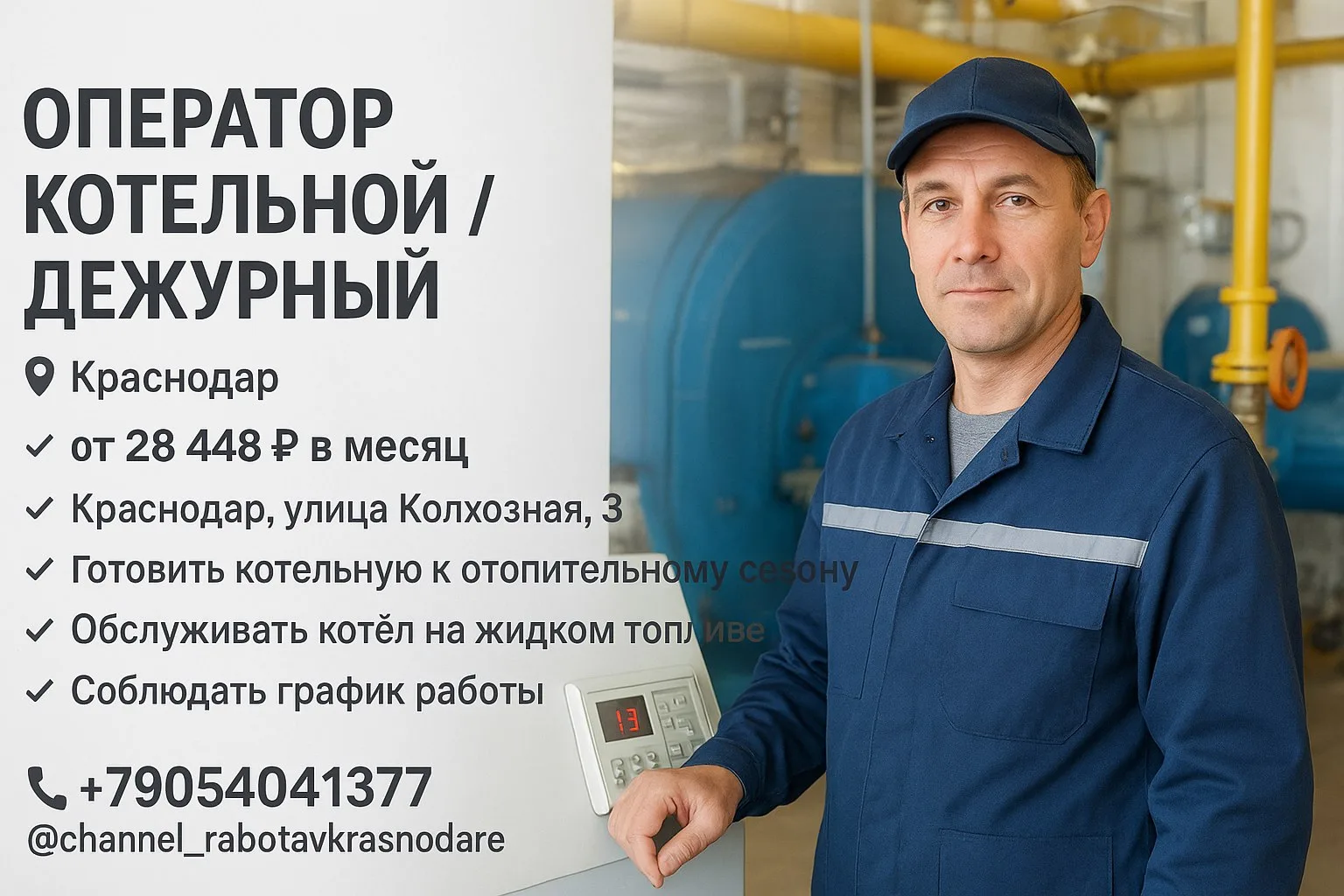 🔊 ОПЕРАТОР КОТЕЛЬНОЙ / ДЕЖУРНЫЙ