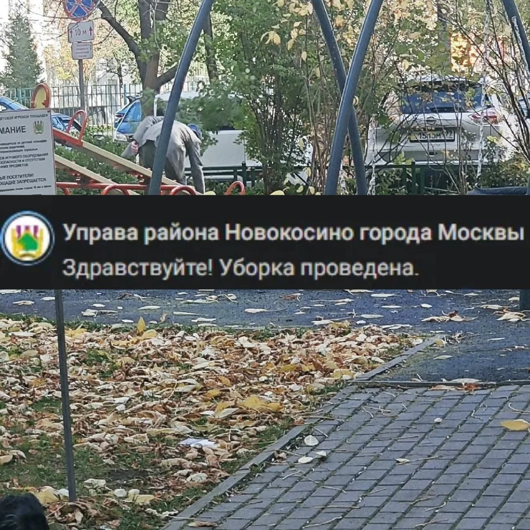 Уборку на Салтыковской, 33к1-3, завершили. Ранее соседи просили помочь с обилием листвы...