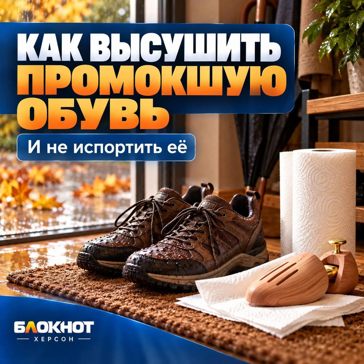 Как высушить промокшую обувь 👟