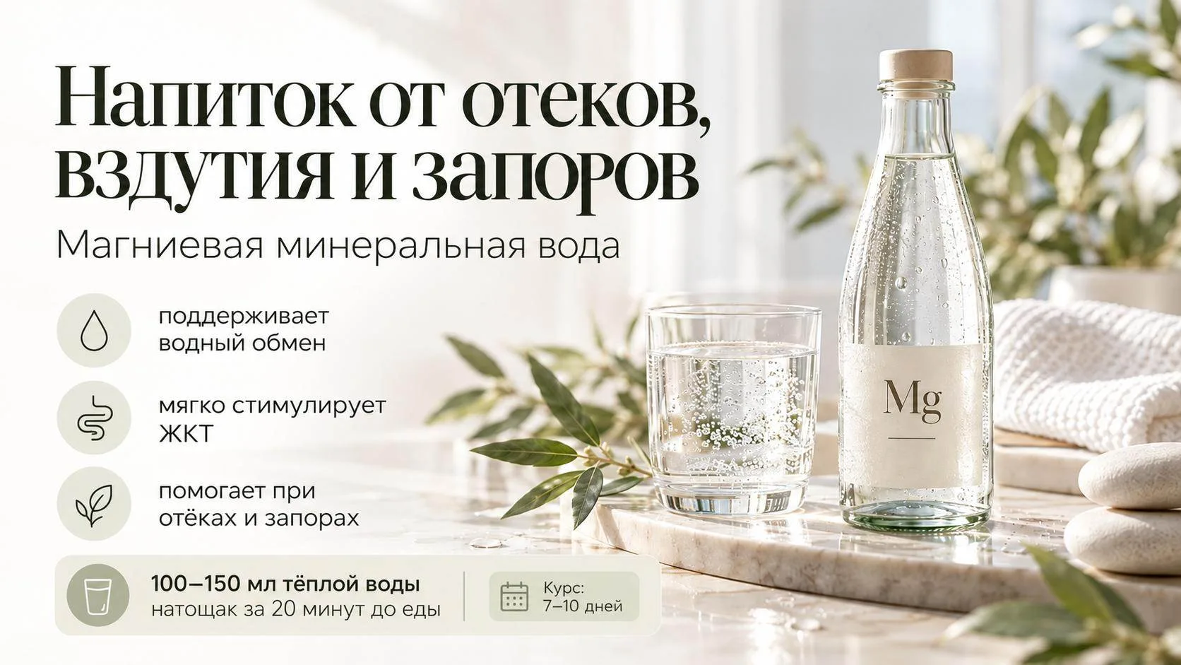 Напиток от отеков, вздутия и запоров 💧