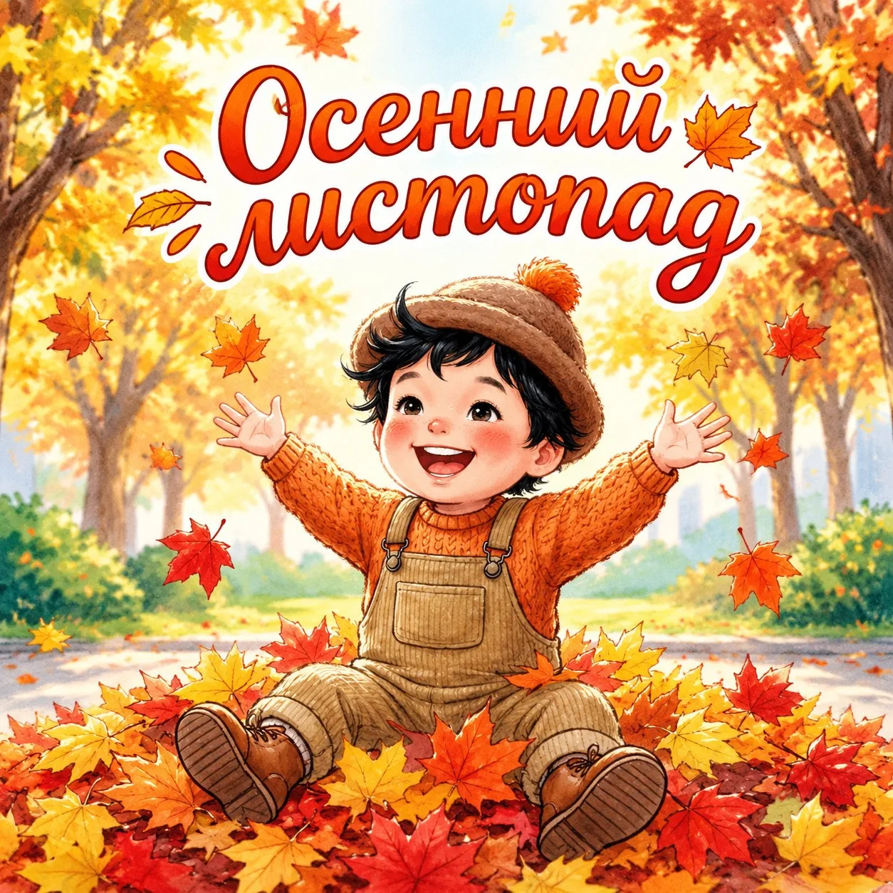 👶 Малыши рисуют «Осенний листопад»