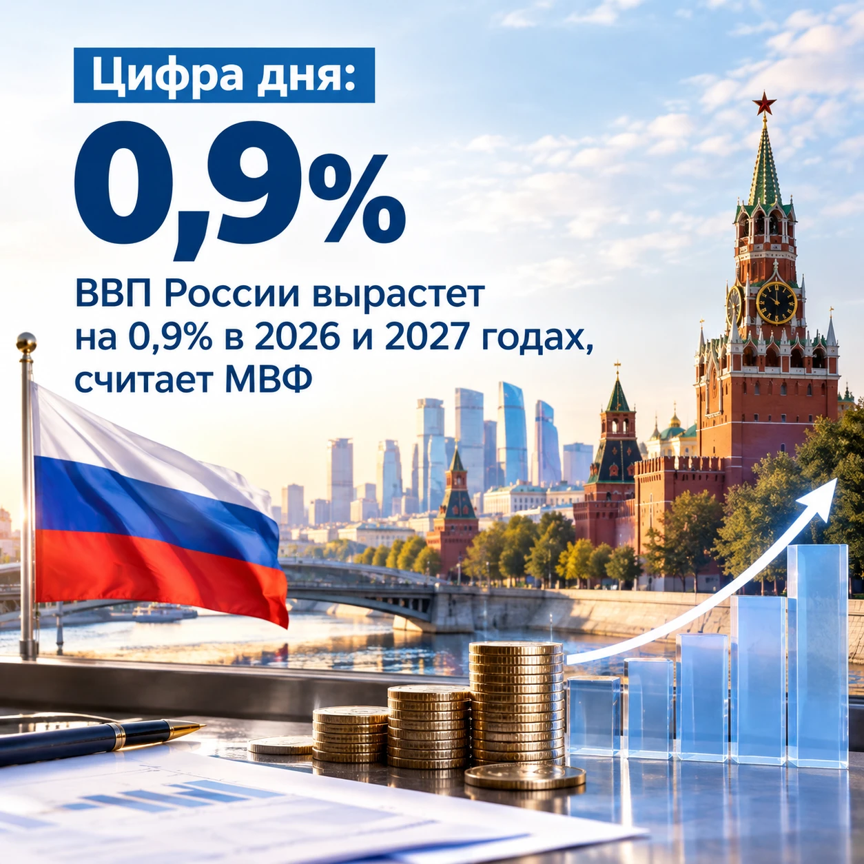Сегодняшняя цифра дня — 0,9%. Именно так оценили потенциал роста российской экономики в...
