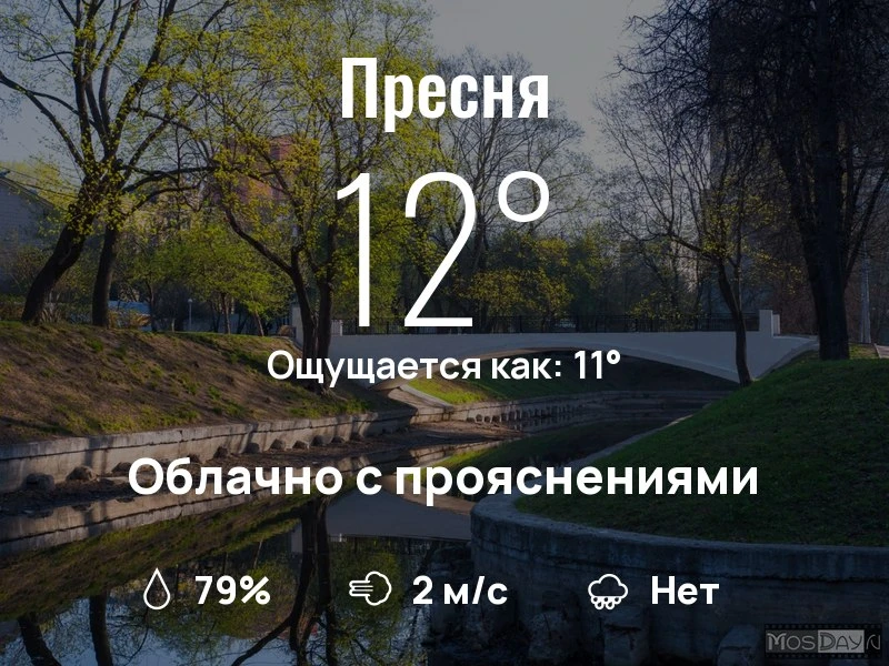 Что с погодой в Пресненском?