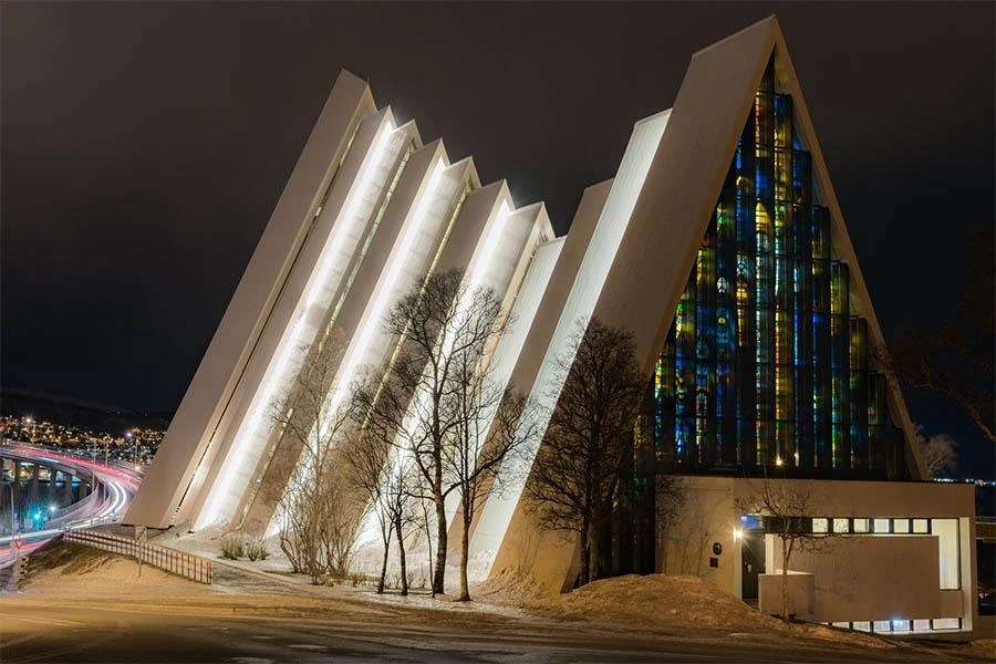 🌎 Arctic Cathedral, Тромсё, Норвегия, 1965
