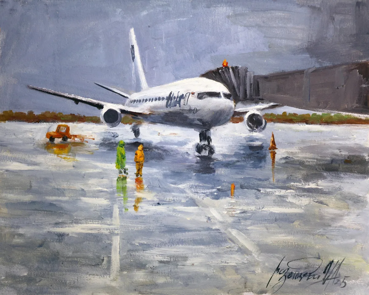 Новоуренгойские художники увидели аэропорт по-новому ✈️