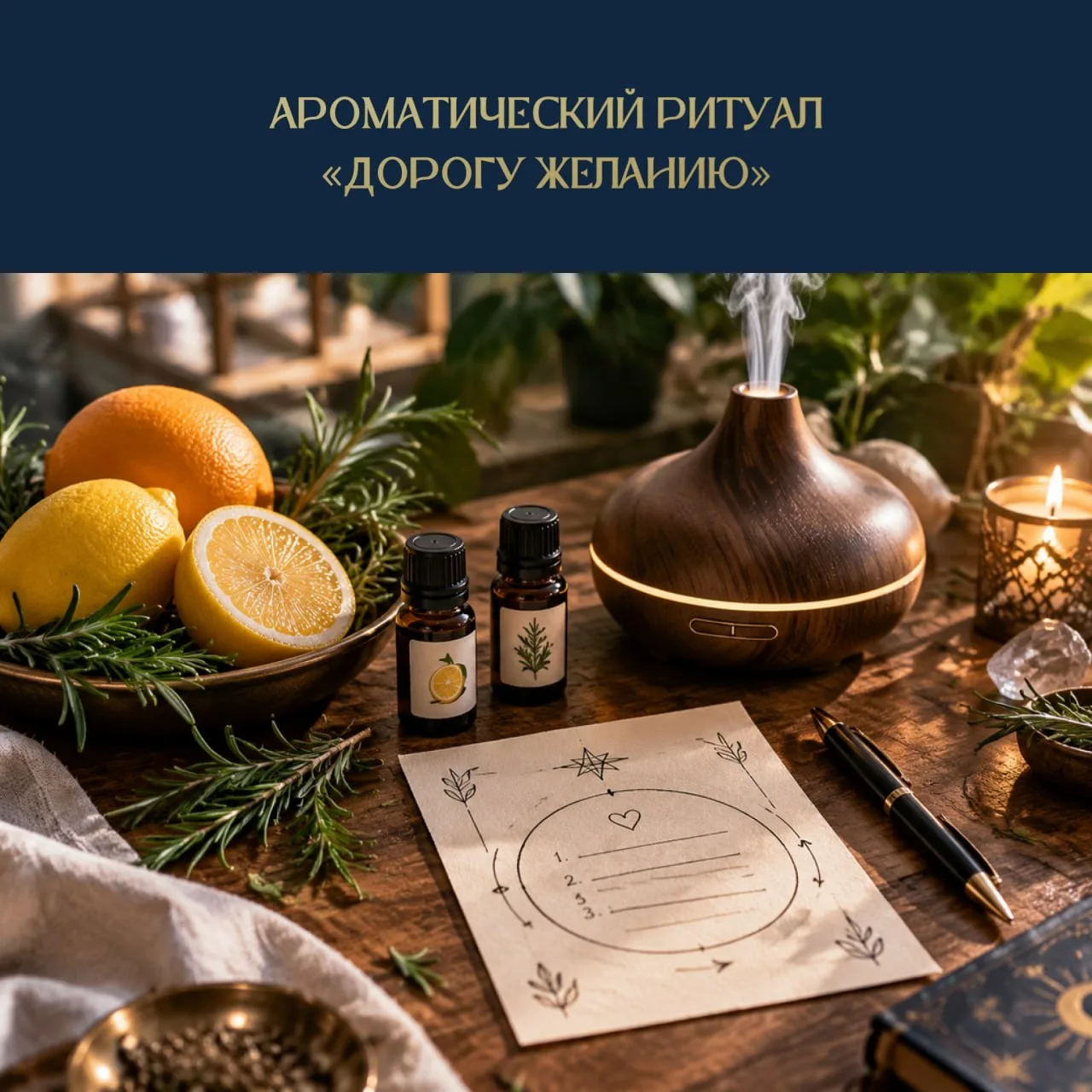 АРОМАТИЧЕСКИЙ РИТУАЛ «ДОРОГУ ЖЕЛАНИЮ» 🍋🌿