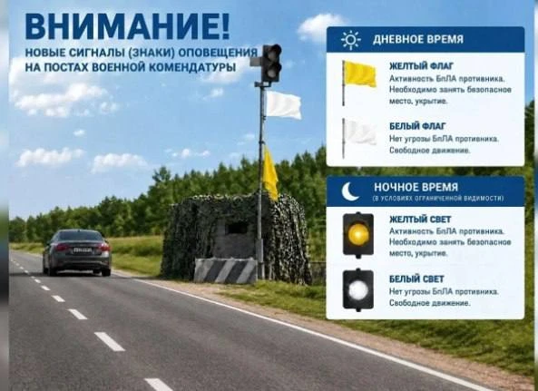 🔊В Новозыбковском округе ввели цветовые сигналы оповещения об угрозе БПЛА