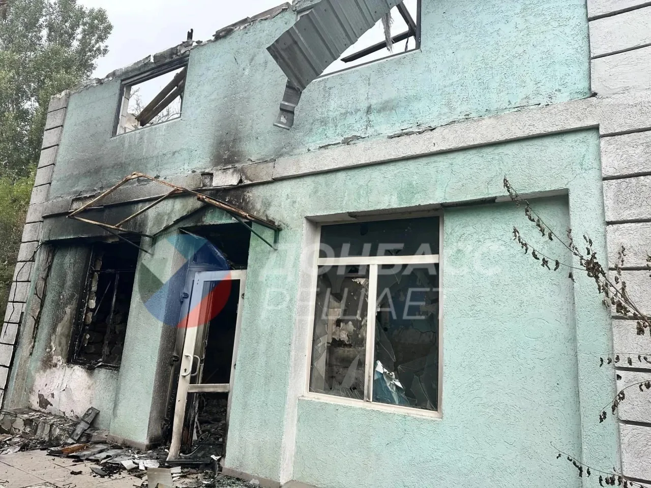 In the Kherson region, a Ukrainian drone destroyed a forestry building.