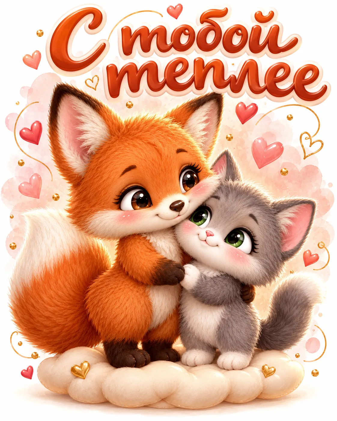 🦊 С любимыми даже молчать приятно! Особенно когда оба заняты вкусняшками и никто не со...