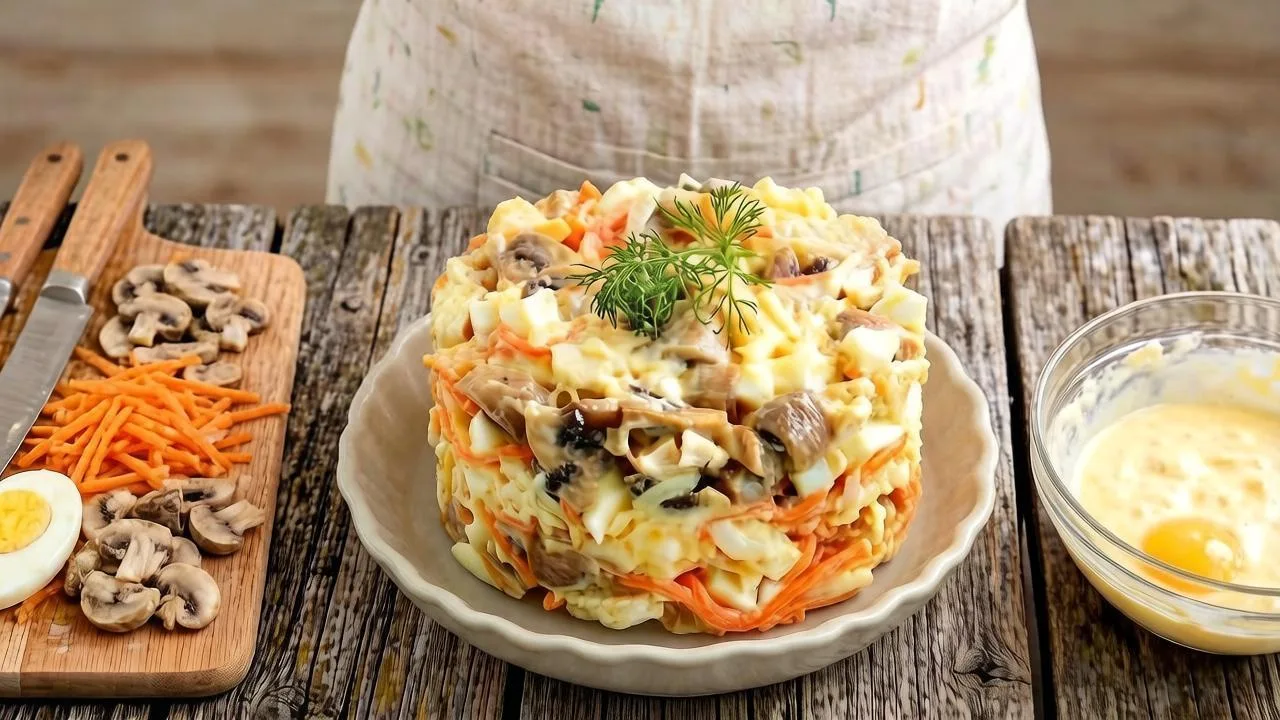 Этот салат с курицей и корейской морковкой — просто бомба! Готовьте сразу двойную порцию!