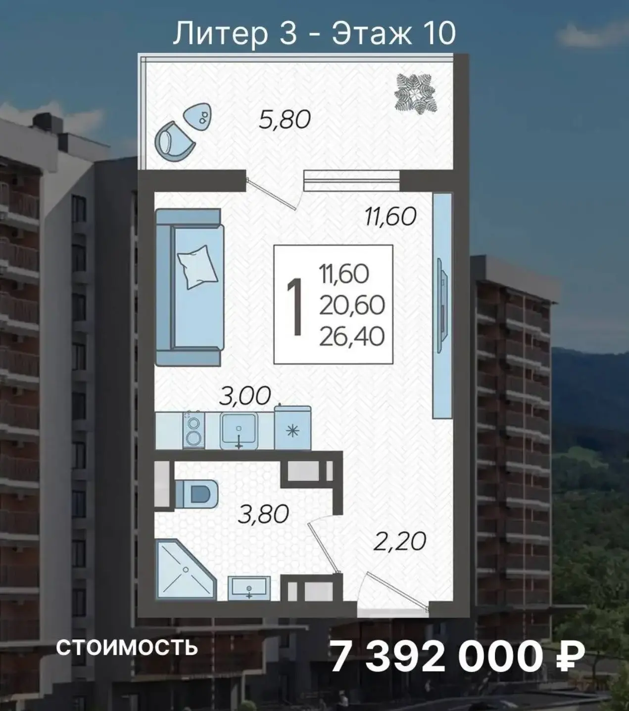 Две квартиры в Сочи