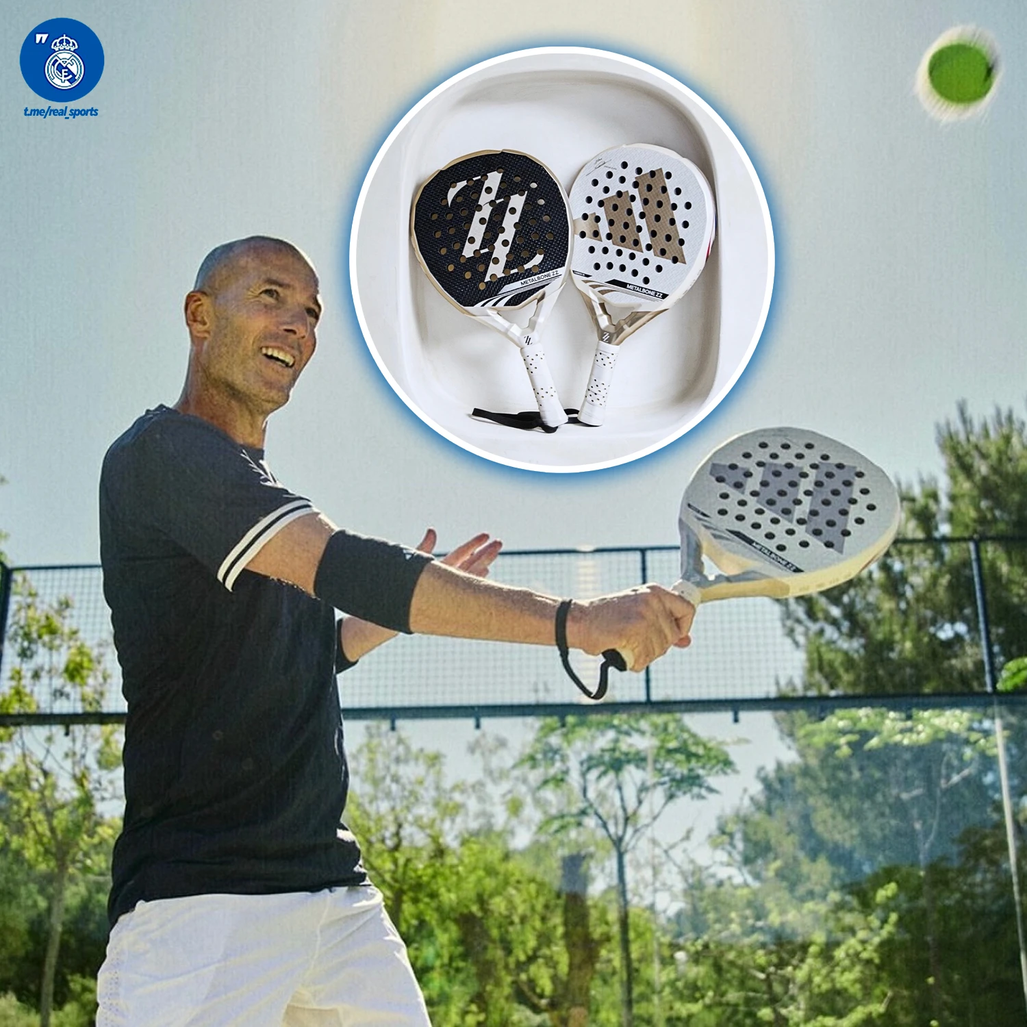 👑🎾 Adidas выпустил специальную ракетку для падела, посвященную Зинедину Зидану