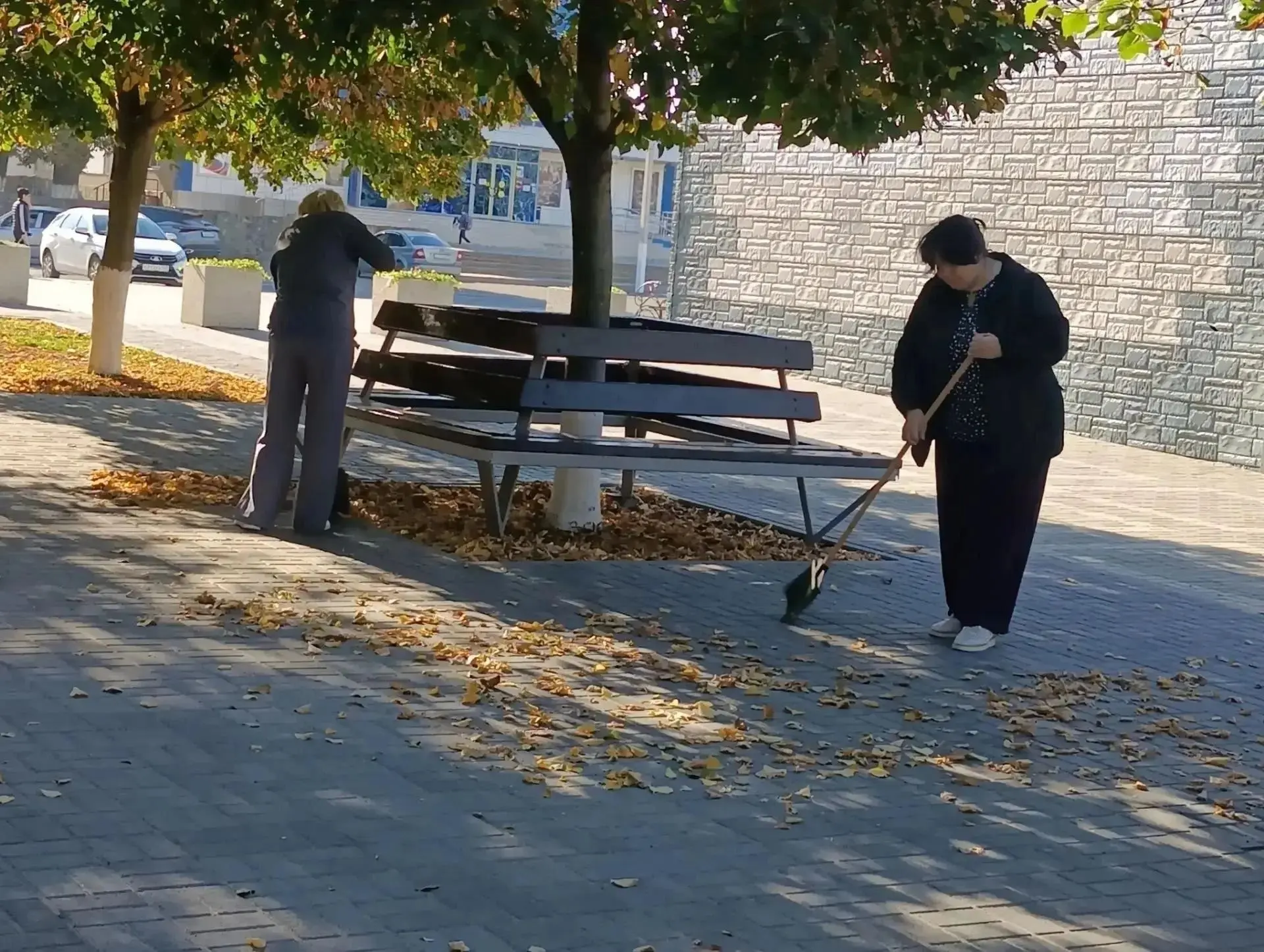 📚 Сотрудники библиотек станицы Кавказской  провели уборку на прилегающей территории