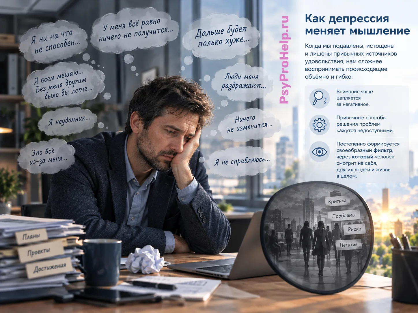 Как депрессия меняет наше мышление