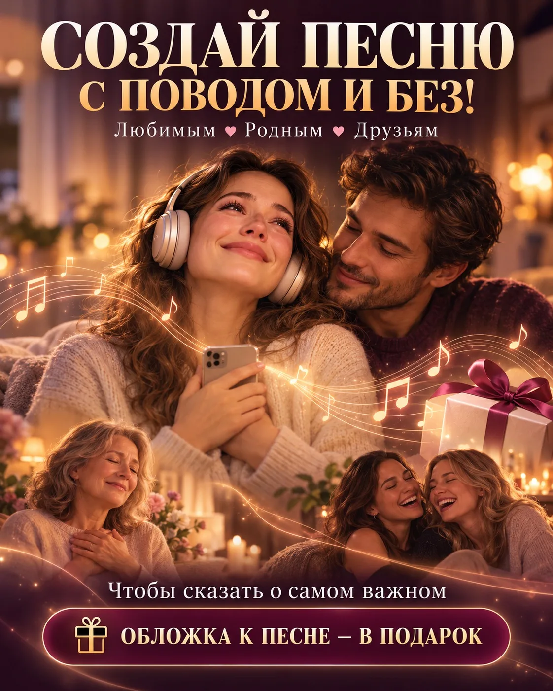 🎵 Создать песню можно для любого повода. И просто так — от души! ❤️