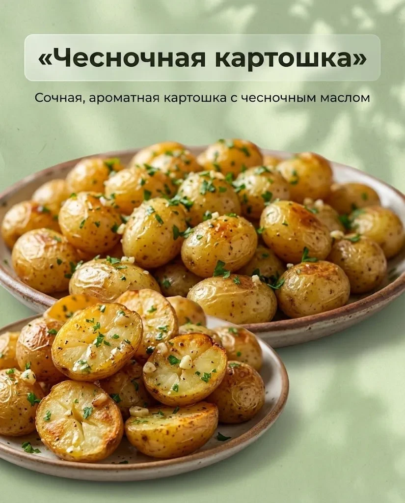 🧄 Чесночная картошка Сочная и ароматная картошка с чесночным маслом 💛… — публикация канала «Рецепты|Кухня»