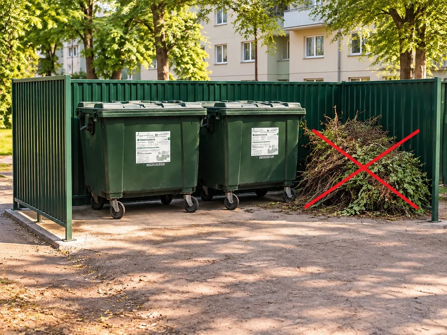 ♻Не складируйте ветки к бакам. Регоператор их не вывозит!