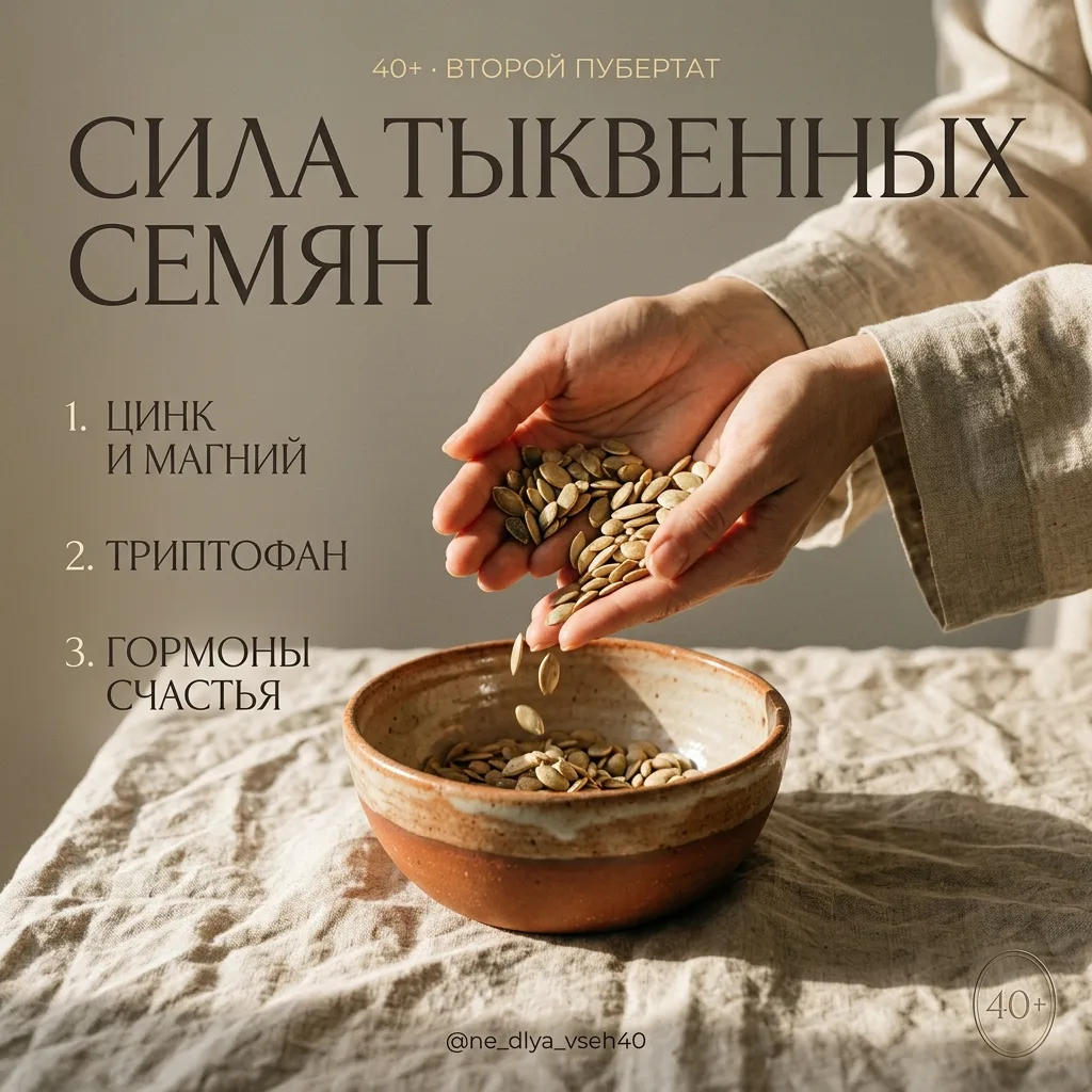 Тыквенные семечки: мощный бустер для мозга и настроения 40+