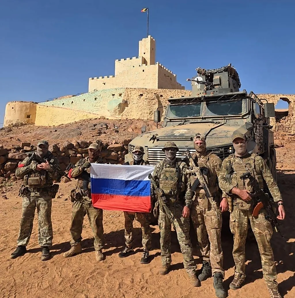 Наши военнослужащие Африканского корпуса ВС РФ России в Кидале Республики Мали, после з...