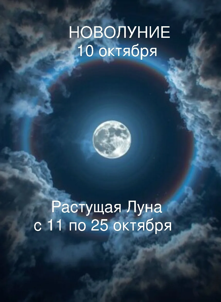 Новолуние 10 октября 2026 года (в Весах)