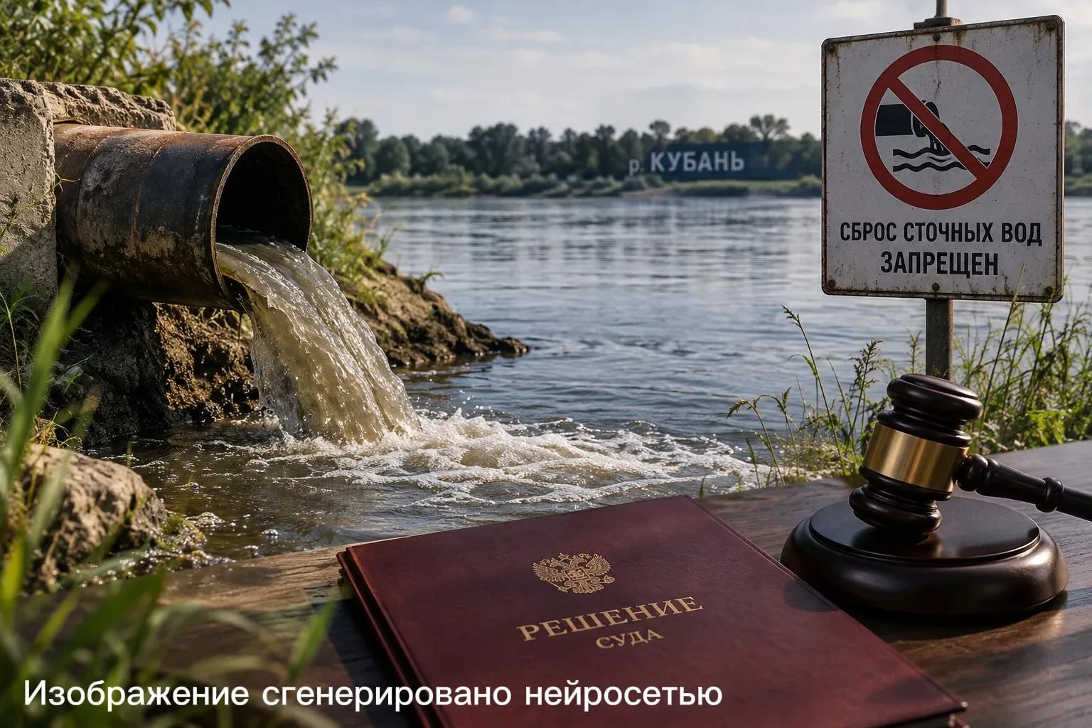 Суд запретил сброс сточных вод в реку Кубань