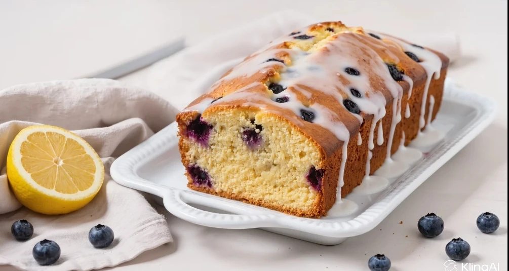 🧁 СОЧНЫЙ ЛИМОННО-ЧЕРНИЧНЫЙ КЕКС С ГЛАЗУРЬЮ — 58₽/порция